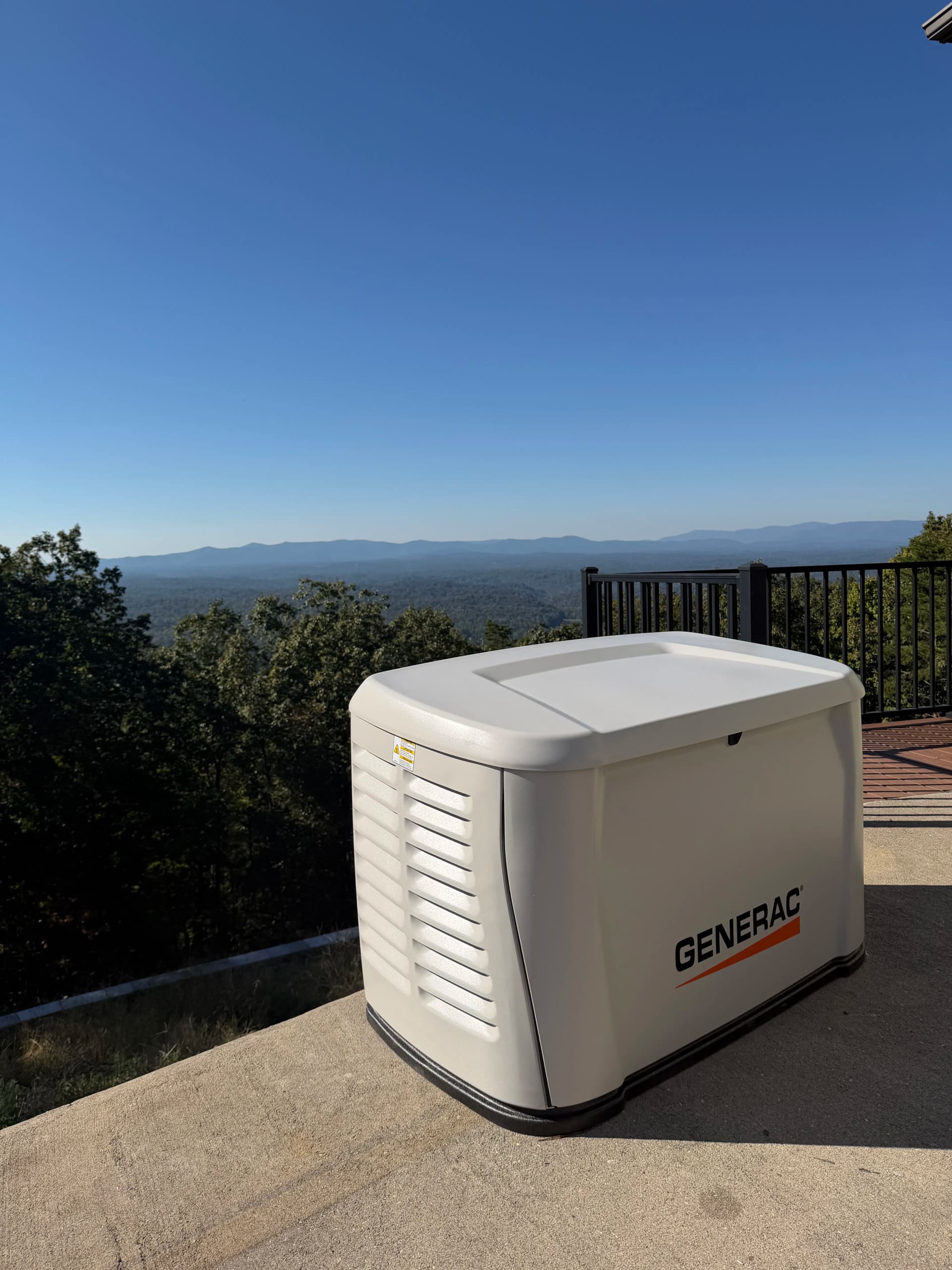 Home Standby Generator Installation With a View
